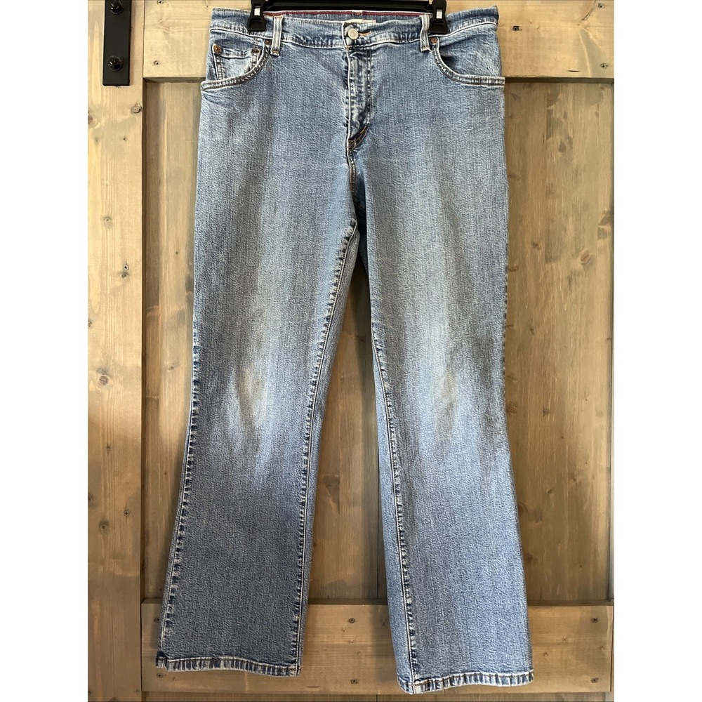 Levi's Women's Blue Jeans Size 14S Relaxed Bootcut Stretch 550 Mid Rise